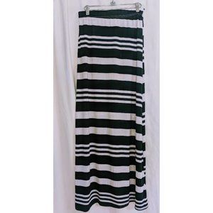 Connection Womens Fitted Size XL Black and White Striped Strapless T Shirt Dress